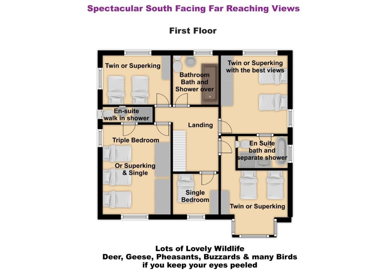 South View Country House Sleeps 12 - Hot Tub - Views Henley-in-Arden Luaran gambar